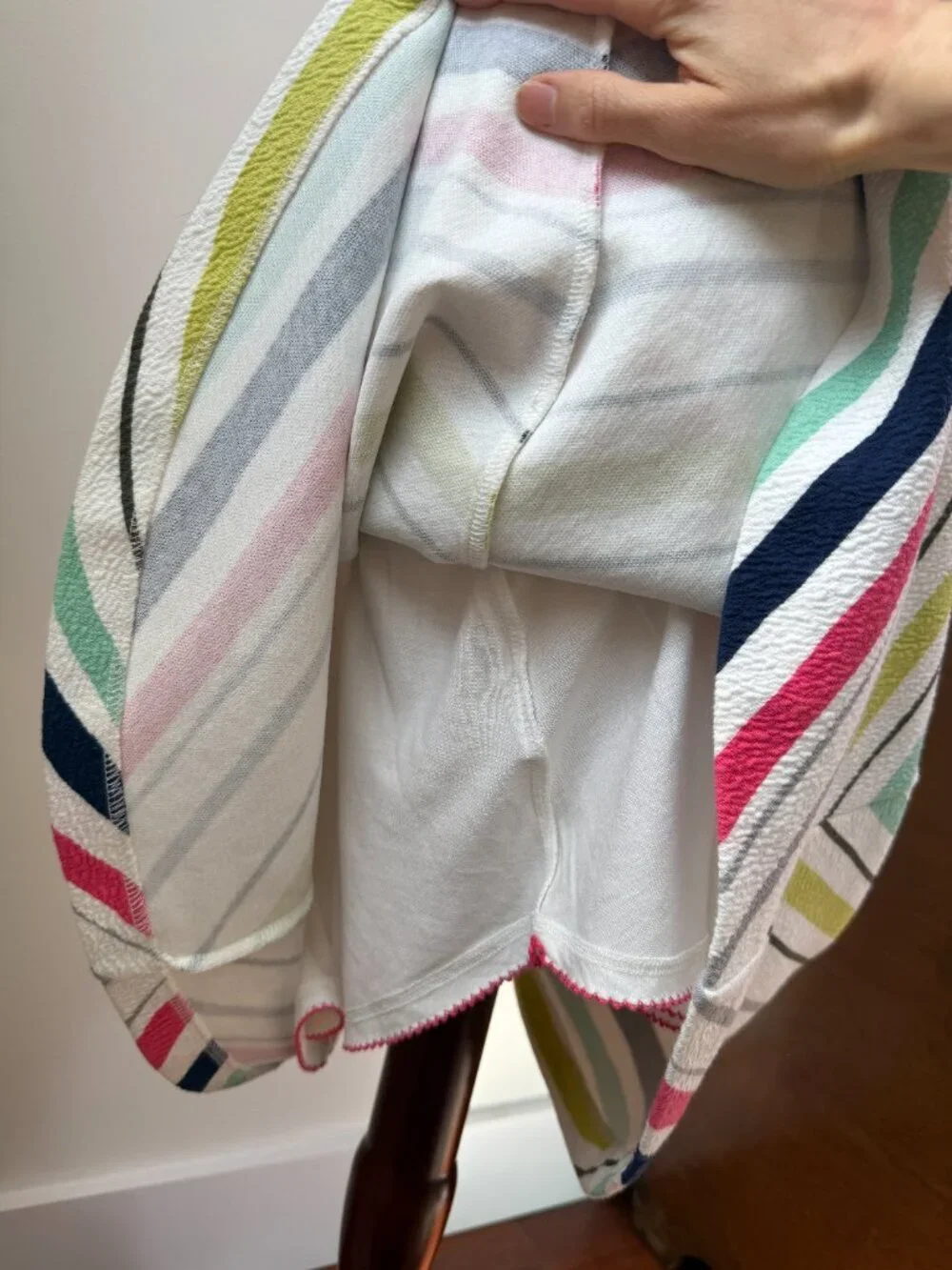 Maeve Anthropologie Chevron Knit Skirt XS Multicolor A-Line Textured Stretch EUC
